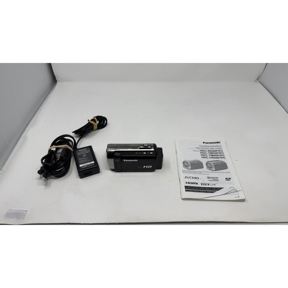 Panasonic HDC-TM60 Handheld HD Zoom Digital Camcorder / BLACK, Charger + SD Card